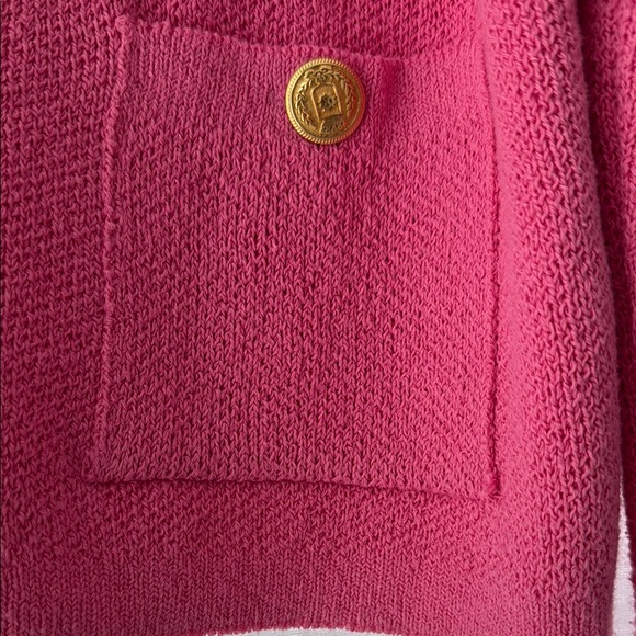 Zara Pink Cardigan with Gold Button - Picture 4 of 5